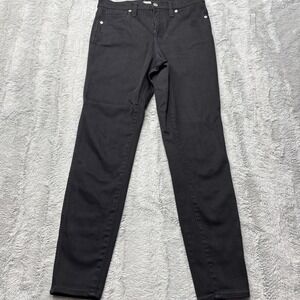 Madewell Jeans Womens 28 Black 10" High Rise Skinny